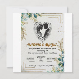 invitación de boda de amor clásico