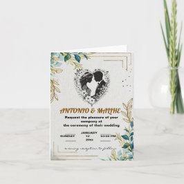 invitación de boda de amor clásico