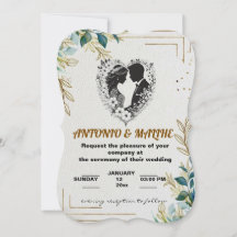 invitación de boda de amor clásico