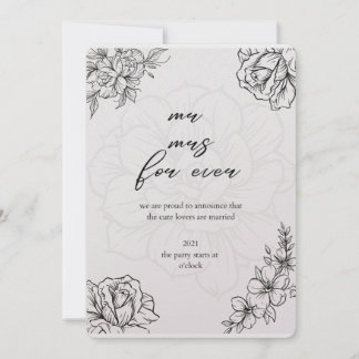 invitación de boda de amor para siempre