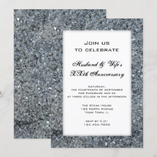 Invitación de boda de aniversario de fiesta Faux S
