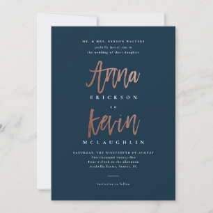 invitación de boda de Anna y Kevin