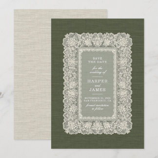 Invitación de boda de anuncio de fecha de delicada