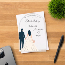 Invitación de boda de arco de acrílico - "Esperand