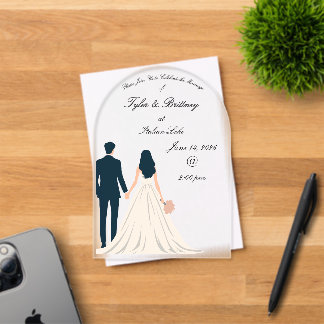 Invitación de boda de arco de acrílico - "Esperand