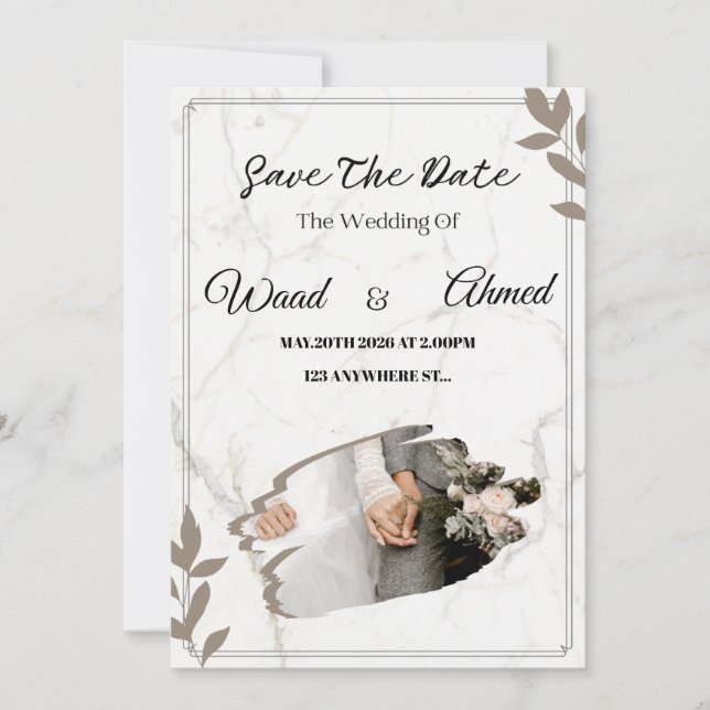 Invitación de boda de arco | Estética moderna (Anverso)