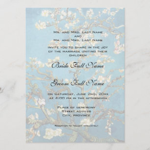 Invitación de boda de arte fino