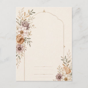 Invitación de boda de arte fino con pintura románt