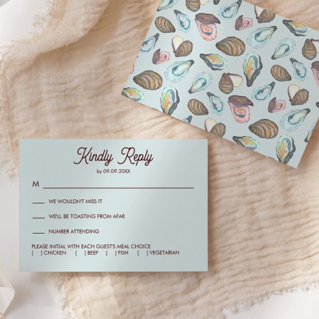 Invitación de boda de asado de ostras, (Subido por el creador)