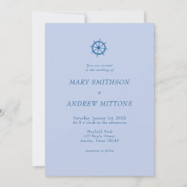Invitación de boda de barco de vela elegante