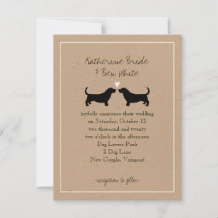 Invitación de Boda de Basset Hounds