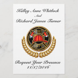 Invitación de Boda de Bombero