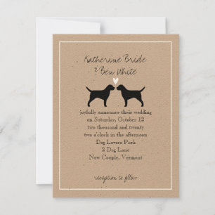 Invitación de boda de Border Terriers