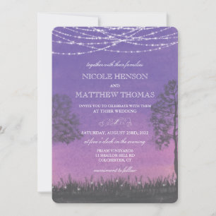 Invitación de boda de bosque de madera de árbol rú
