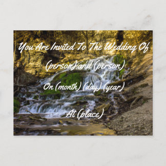 Invitación de boda de bosque verde campestre