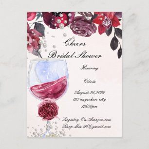 invitación de boda de burgundy