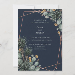 Invitación de boda de Cactus de Agave del Desierto