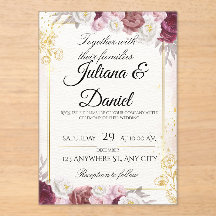 Invitación de Boda de Calabaza Floral de Otoño Ele