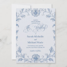 Invitación de boda de caligrafía francesa vintage 