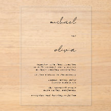 Invitación de Boda de Caligrafía Minimalista