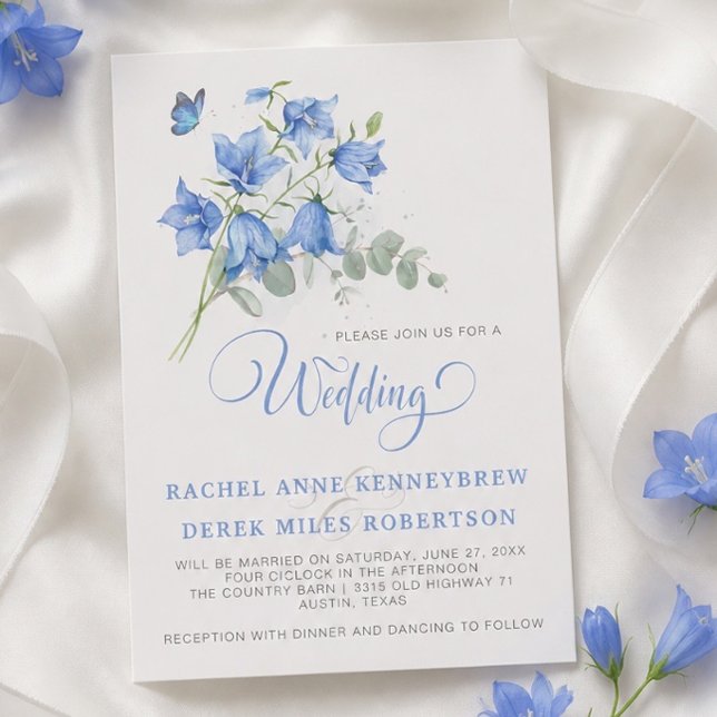 Invitación de boda de campanilla azul (Subido por el creador)