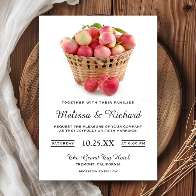 Invitación de boda de canasta de manzanas (Subido por el creador)