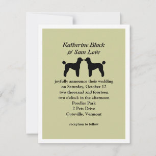 Invitación de Boda de Caniches Estándar