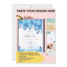 Invitación de boda de Canva y plantilla Guardar fe