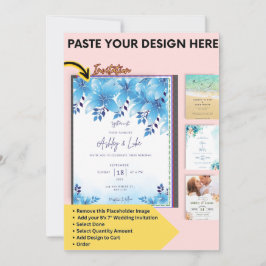 Invitación de boda de Canva y plantilla Guardar fe