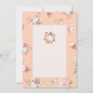 Invitación de boda de caramelo con corona floral b