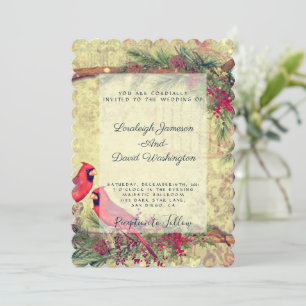 invitación de boda de cardenales