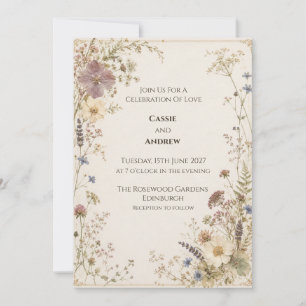 Invitación de boda de cardo celta