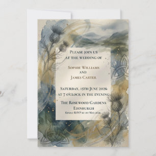 Invitación de Boda de Cardo de las Tierras Altas E