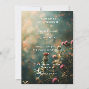 Invitación de boda de Cardo Oscuro y Melancólico  