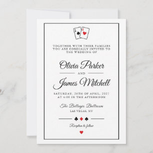 Invitación de Boda de Casino