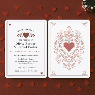 Invitación de boda de Casino Las Vegas con estilo