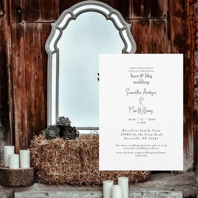 Invitación de boda de cerveza y barbacoa (Subido por el creador)