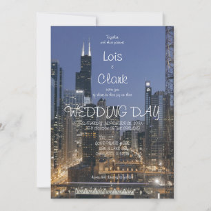 Invitación de boda de Chicago