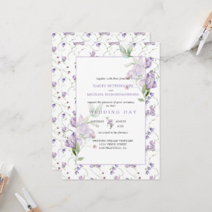 Invitación de Boda de Chícharos de Dulce Lavanda