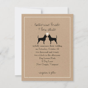 Invitación de boda de Chihuahuas