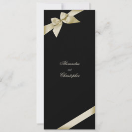 Invitación de Boda de cinta de crema