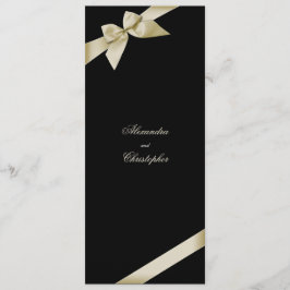 Invitación de Boda de cinta de crema