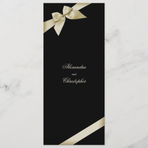Invitación de Boda de cinta de crema