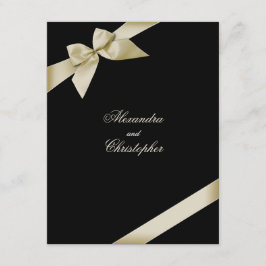 Invitación de Boda de cinta de crema