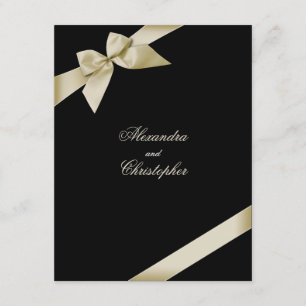 Invitación de Boda de cinta de crema