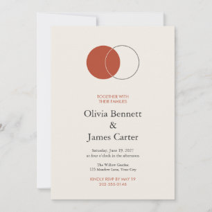 Invitación de boda de círculos interconectados min