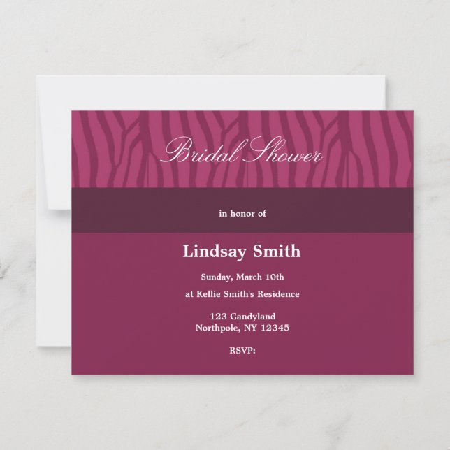 Invitación de boda de clase con frambuesa (Anverso)