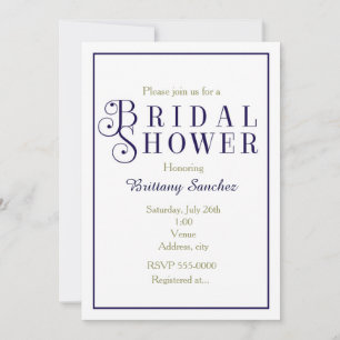 Invitación de boda de clase Dark Blue Navy