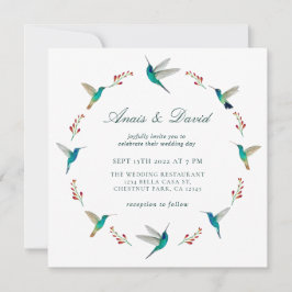 Invitación de Boda de Colibrí