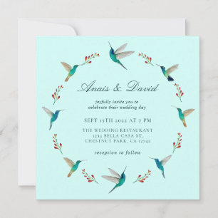 Invitación de Boda de Colibrí